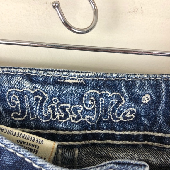Miss me 27 gothic fleur de lis bootcut jeans 0837 - Picture 6 of 12